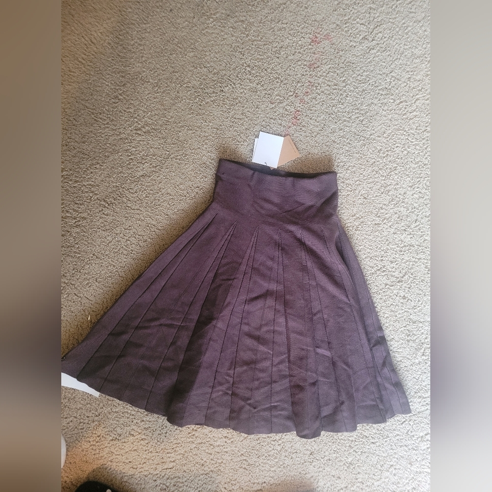 Dress Blank Brown knit pleated skirt